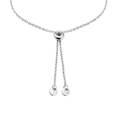 Michael Kors Sterling Silver Two-Tone Heart Slider Bracelet 