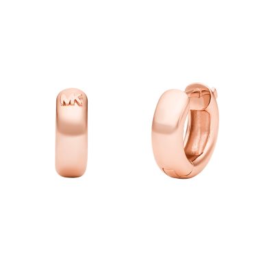 Michael kors rose on sale gold huggie earrings