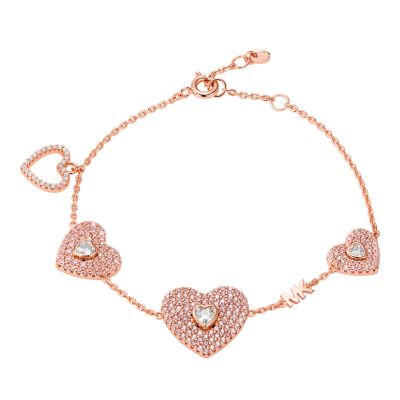 Michael kors silver heart on sale bracelet