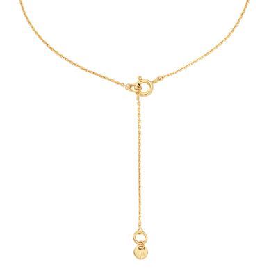 Michael Kors 14K Gold-Plated Sterling Silver Pavé Dog Tag Necklace