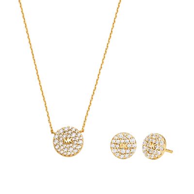 Mk necklace best sale and earring set