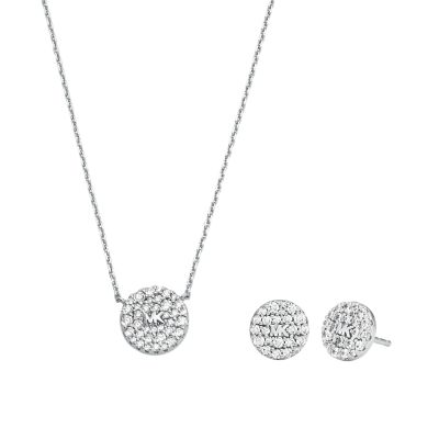 Michael Kors Women's Mk Kors Brilliance Sterling Silver Combo Necklace Set - Silver