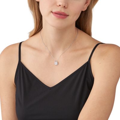 Michael kors lock on sale necklace