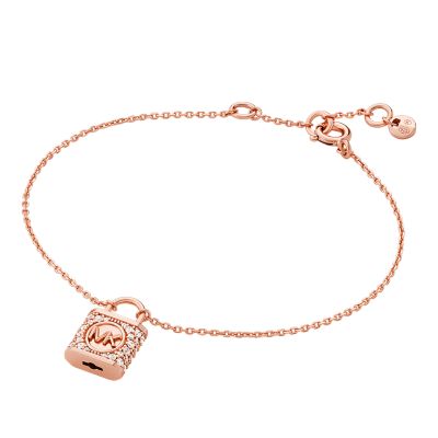 michael kors silver lock bracelet