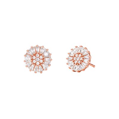 Michael Kors 14K Rose Gold-Plated Sterling Silver Tapered Baguette Stud  Earrings