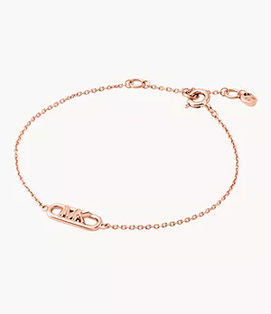 Michael Kors 14K Rose Gold-Plated Sterling Silver Empire Link Line Bracelet