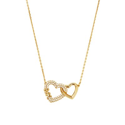 Michael kors gold heart 2024 necklace