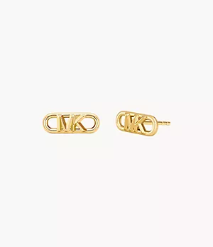 Michael Kors 14K Gold-Plated Sterling Silver Empire Link Stud Earrings