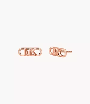 Michael Kors 14K Rose Gold-Plated Sterling Silver Empire Link Stud Earrings