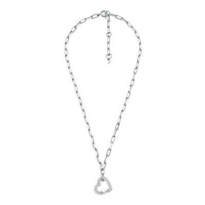 Michael kors best sale silver heart necklace