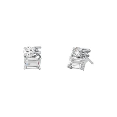 Michael Kors Sterling Silver Mixed Stone Stud Earrings