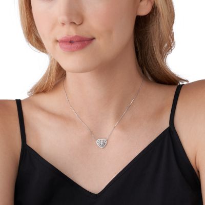 Michael kors heart pendant on sale necklace