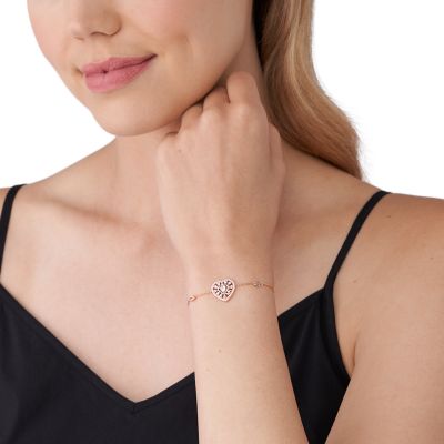 Michael Kors 14K Rose Gold-Plated Tapered Baguette Heart Line