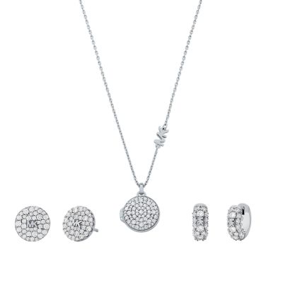 Michael Kors Women's Sterling Silver Locket Giftset - Silver