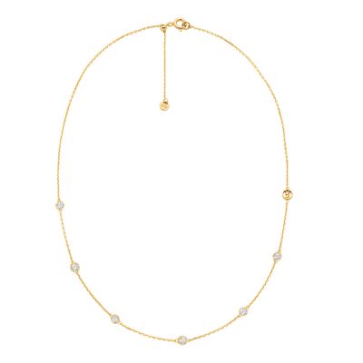 Michael Kors Women's 14K Gold Sterling Silver Station Necklace - Gold