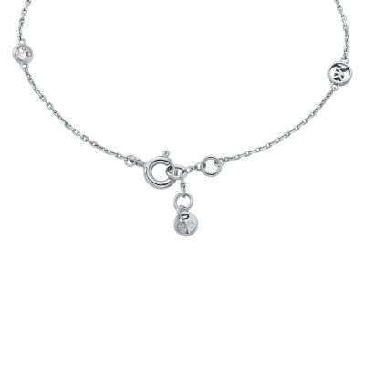 【人気】Michael Kors Silver ブラスステーションブレスレット Michael Kors Sterling Silver Station Bracelet - MKC1716CZ040