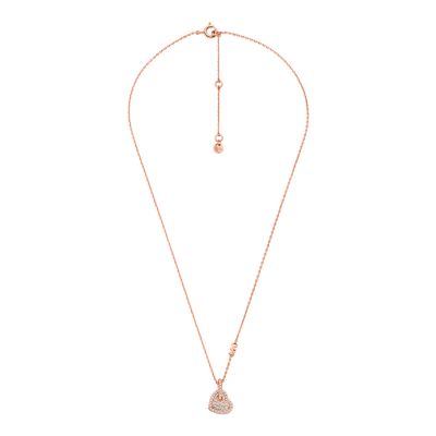 Michael Kors 14K Rose Gold-Plated Sterling Silver Pavé Heart