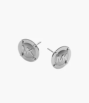 Michael Kors Silver-Tone Astor Stud Earrings
