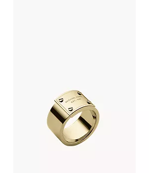 Michael Kors Fashion Gold-Tone Stainless Steel Band Ring