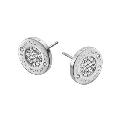 Boucles d oreilles en acier inoxydable ton argent Michael Kors