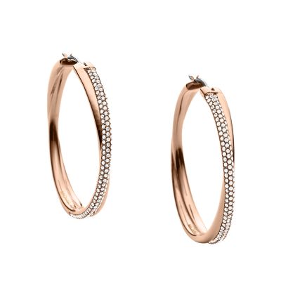 Michael kors rose gold on sale hoops