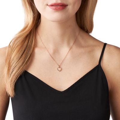 Michael kors shop pave heart necklace