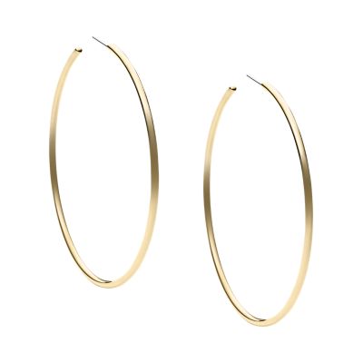 Michael Kors Women's Large Hoop Earrings - Gold
