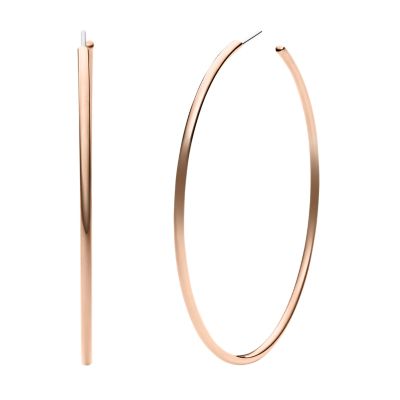 Michael Kors Women's Large Hoop Earrings - Rose Gold