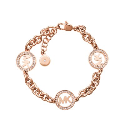 Michael Kors Women's Rose Gold-Tone Chain Bracelet - Rose Gold