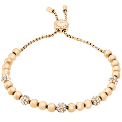 Michael kors store gold bead bracelet