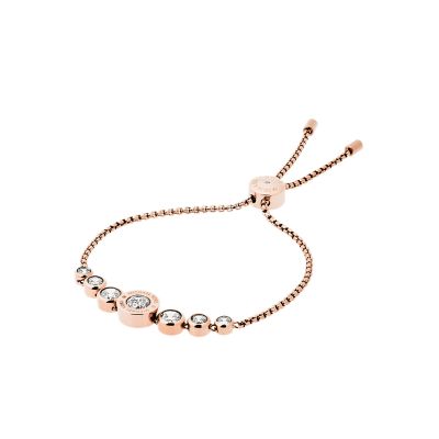 Logo Rose Gold Tone and Crystal Slider Bracelet MKJ5336791