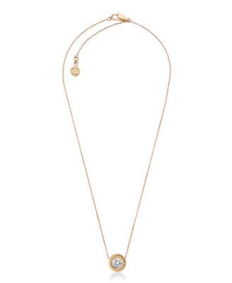 Michael Kors Woman's Monogram Gold-tone Necklace, Crystals, MKJ5370710,  Orig Box
