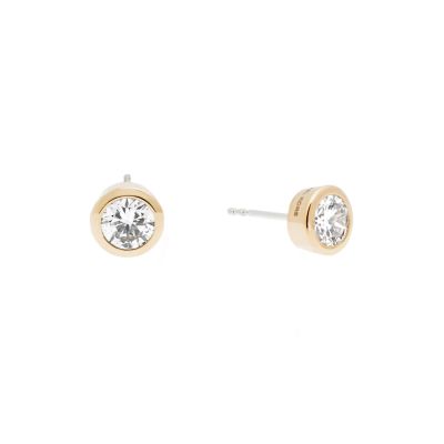 Brilliance Gold Tone And Cz Stud Earrings Mkj5846710 Watch Station