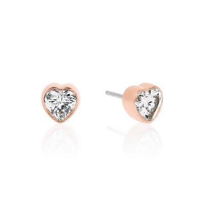 Michael kors gold hot sale heart earrings