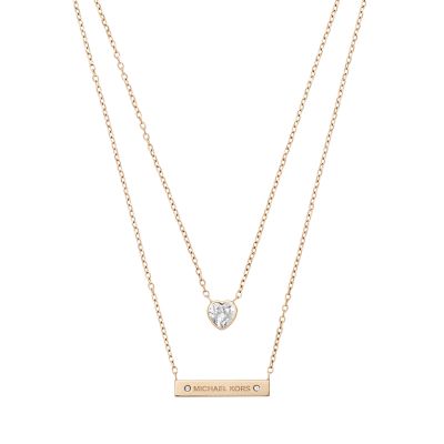 Michael kors layered on sale necklace