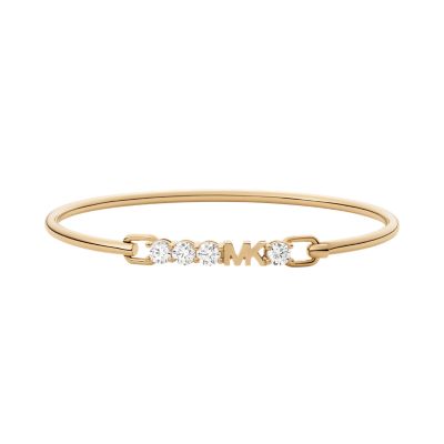 Michael Kors MK Gold Tone Stainless Steel Bangle Bracelet