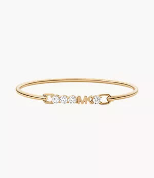 Michael Kors MK Gold-Tone Stainless Steel Bangle Bracelet
