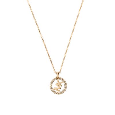 Michael kors hot sale gold pendant