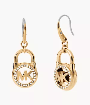Michael Kors MK Gold-Tone Stainless Steel Drop Earring