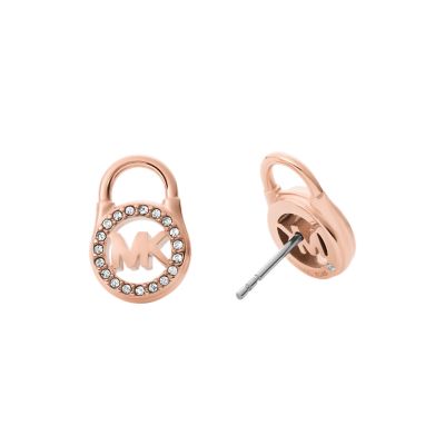 Mk earrings sale rose gold