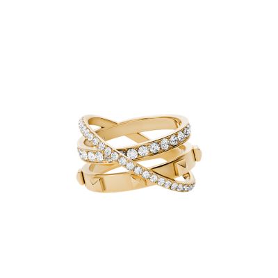 Michael Kors Fashion Gold Tone Stainless Steel Prestack Ring