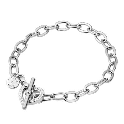 Michael Kors Silver-Tone Brass Chain Bracelet - MKJ7591040 - Watch Station