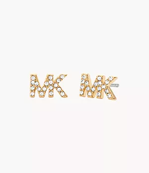 Michael Kors MK Gold-Tone Stainless Steel Stud Earring