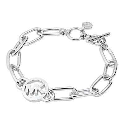 Michael Kors Fashion Silver Brass Chain Bracelet