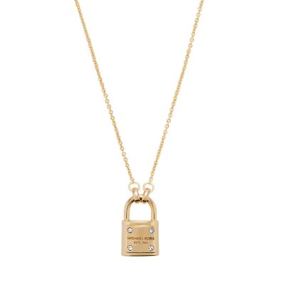 Michael Kors Fashion Gold Brass Pendant Necklace MKJ7758710 Watch Station