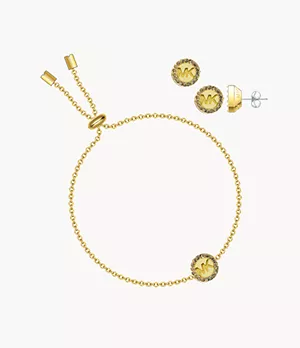 Michael Kors Set Armband Ohrringe Fashion Metall goldfarben