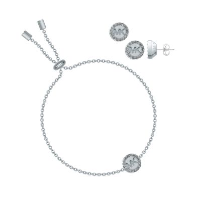 Michael Kors Fashion Silver Brass Bracelet and Earring Set - MKJ7808040 -  Watch Station