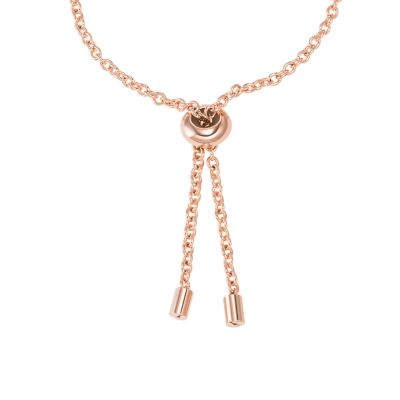 Michael Kors Fashion Rose Gold Brass Bracelet and Earring Set 