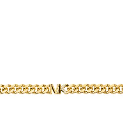 Michael Kors 14K Gold-Plated Brass Logo Chain Bracelet MKJ7953710 - First  Class Watches™ USA