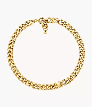 Michael Kors 14K Gold-Plated Statement Logo Collar Necklace